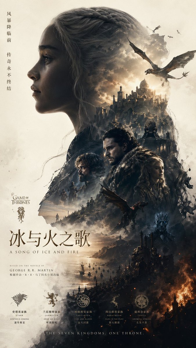 史诗奇幻双重曝光海报