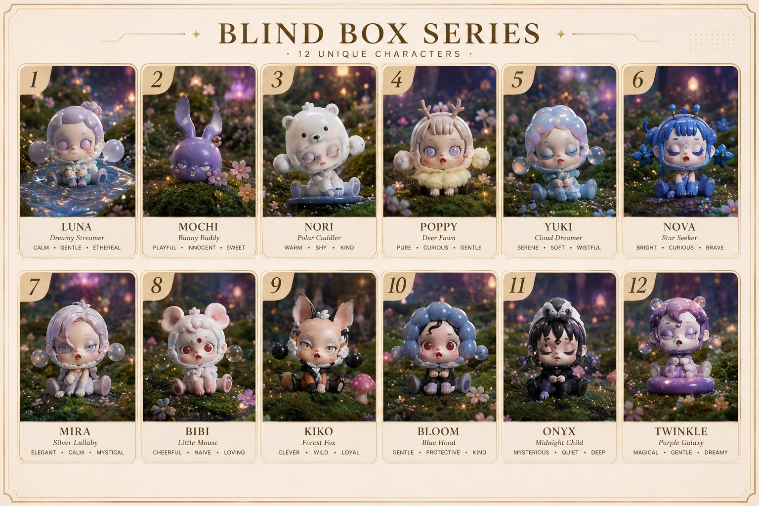 Fantasy Blind Box Character Series Poster