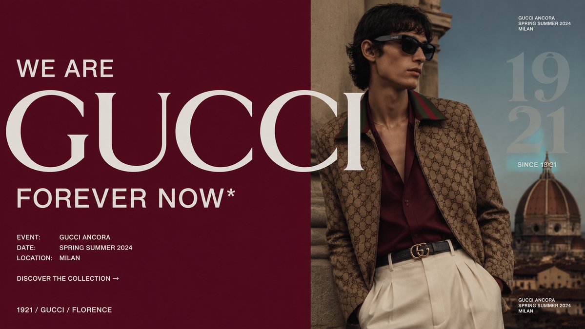 Gucci 奢华宣传海报