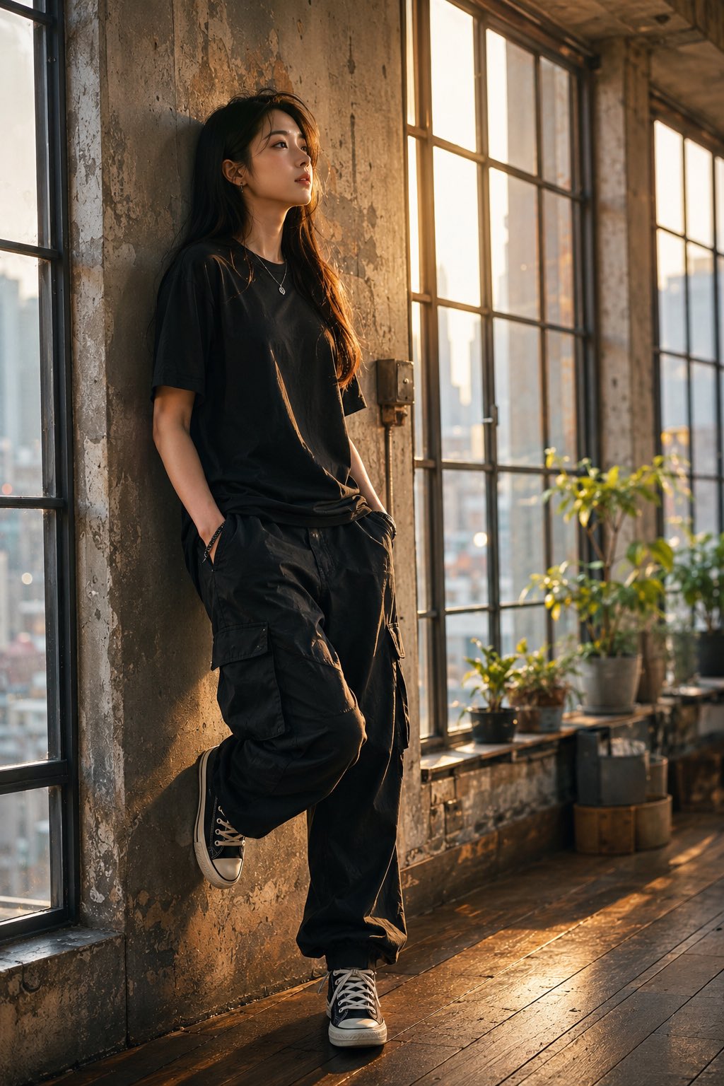 黄金时刻工业风阁楼人像