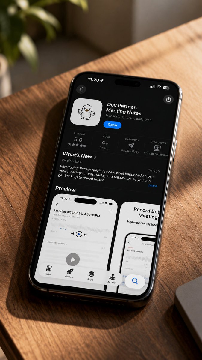 桌面上的 iPhone App Store 样机