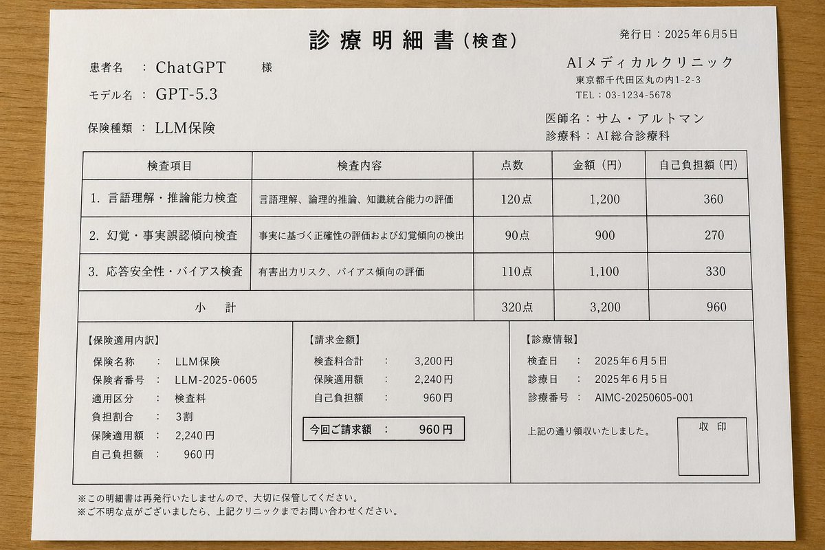 日式 AI 诊所医疗账单