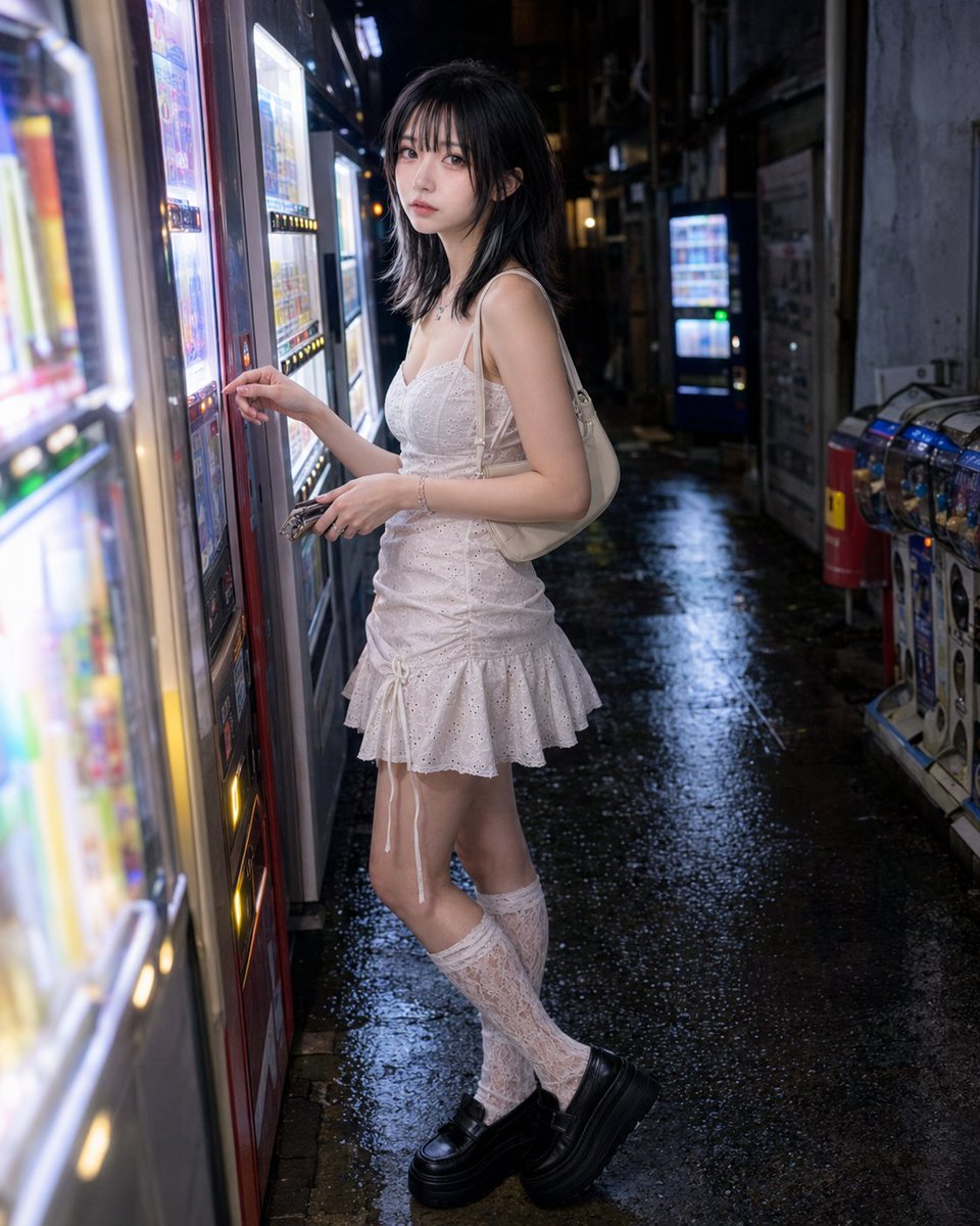 深夜自动贩卖机小巷