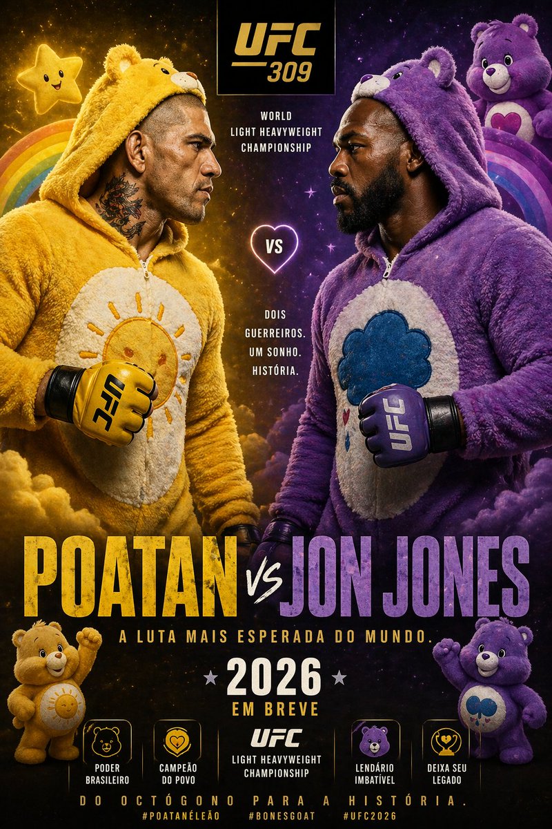 Jon Jones 对决 Poatan(爱心熊风格)