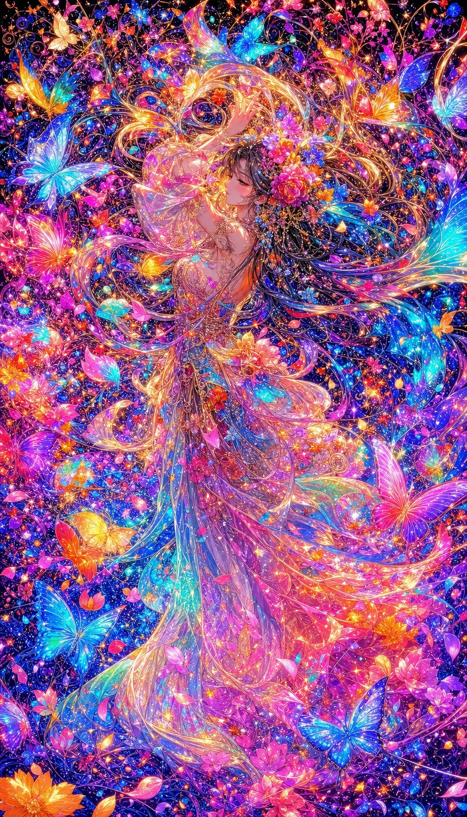 霓虹蝴蝶仙子奇幻艺术