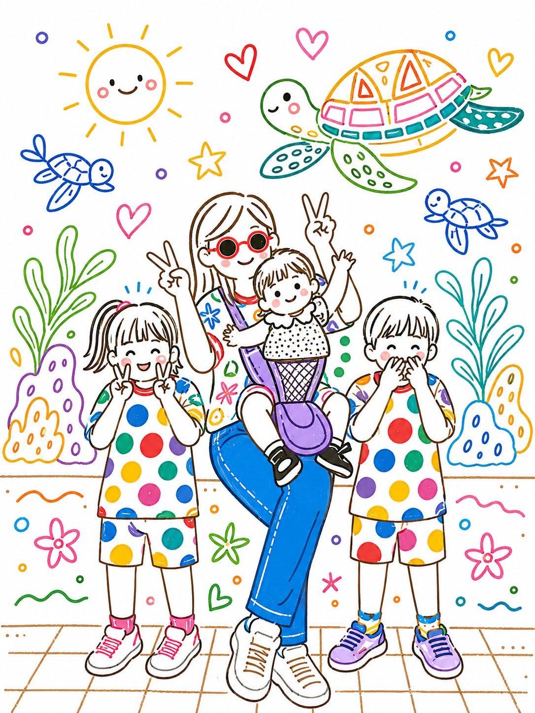 手工剪纸分层插画风格