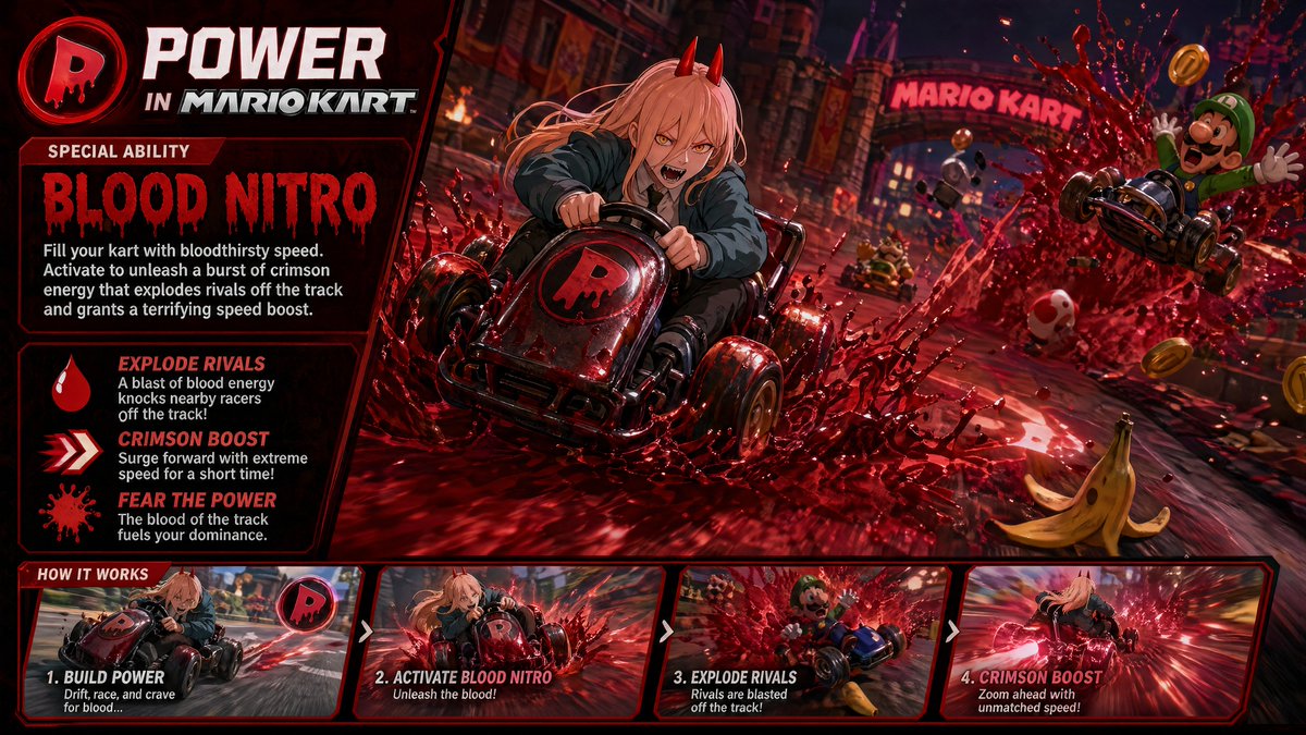Mario Kart 中的 Power 海报