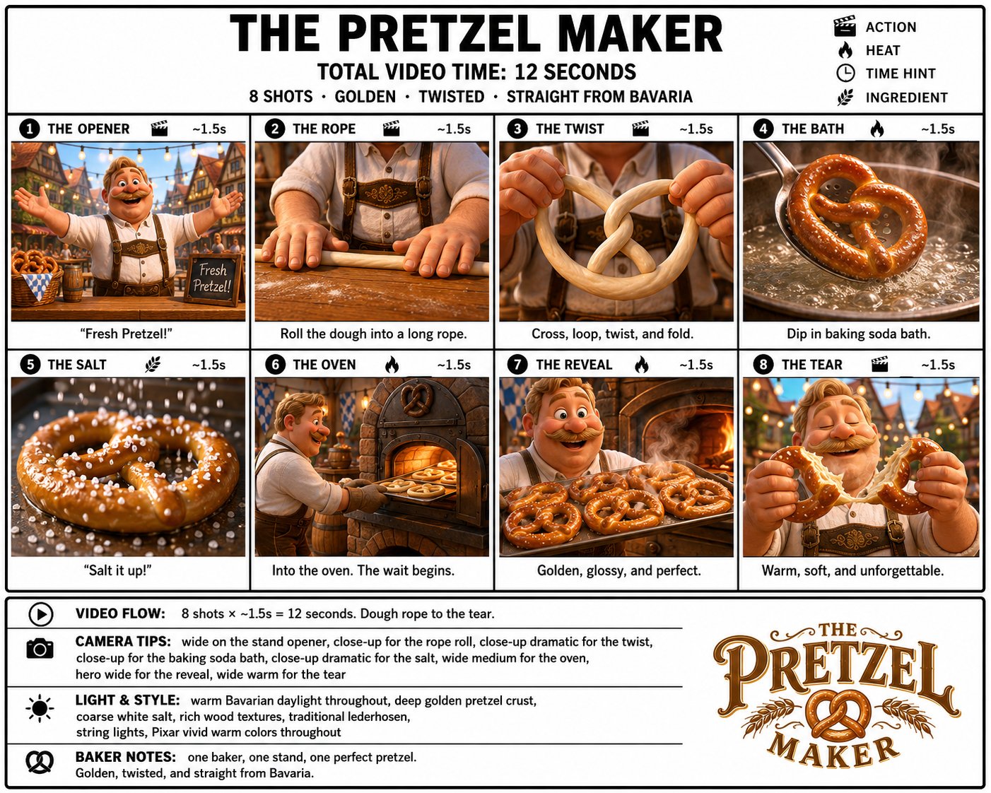 Pretzel Maker 分镜海报