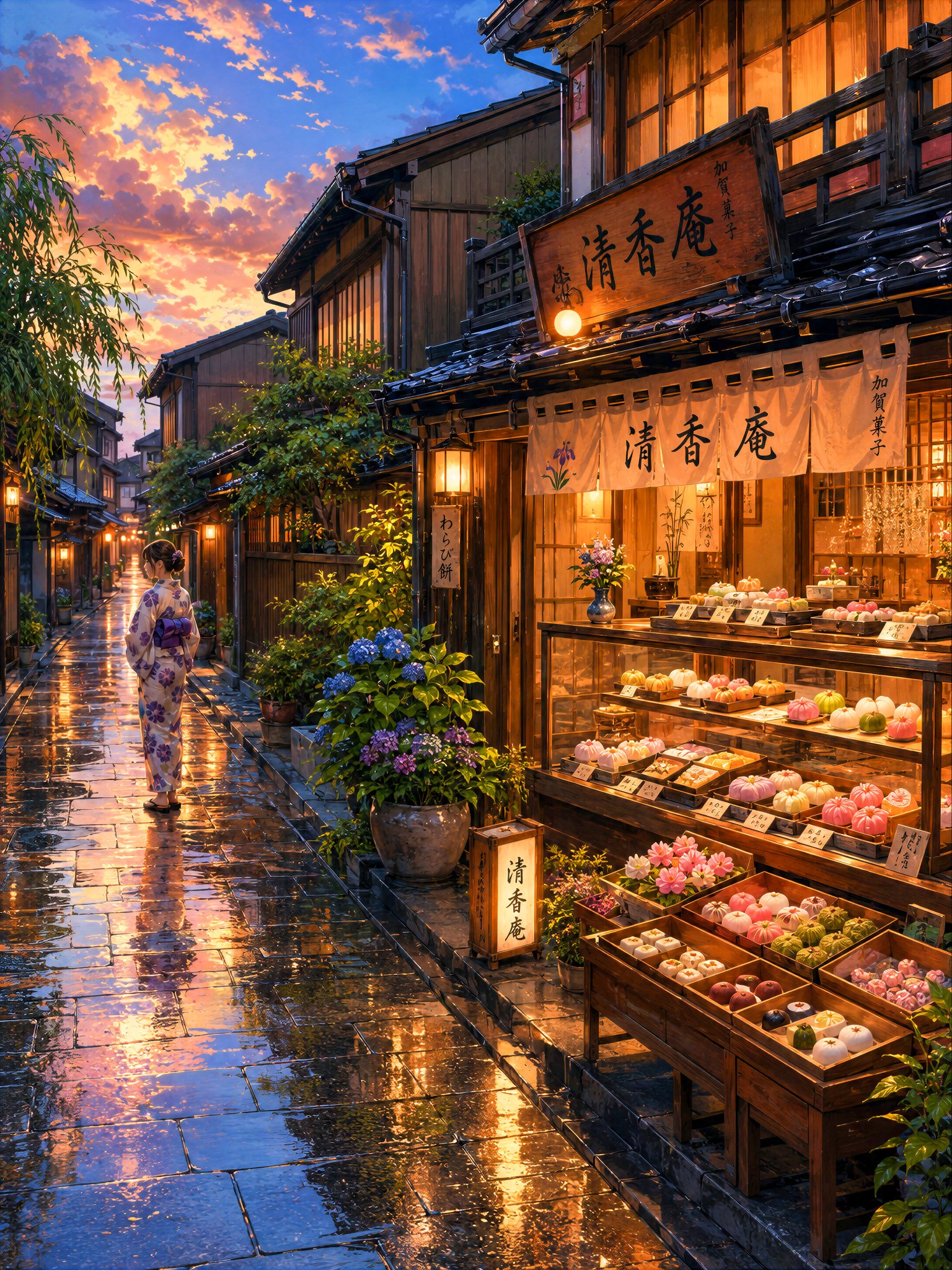 Cozy Evening Japanese Sweets Shop