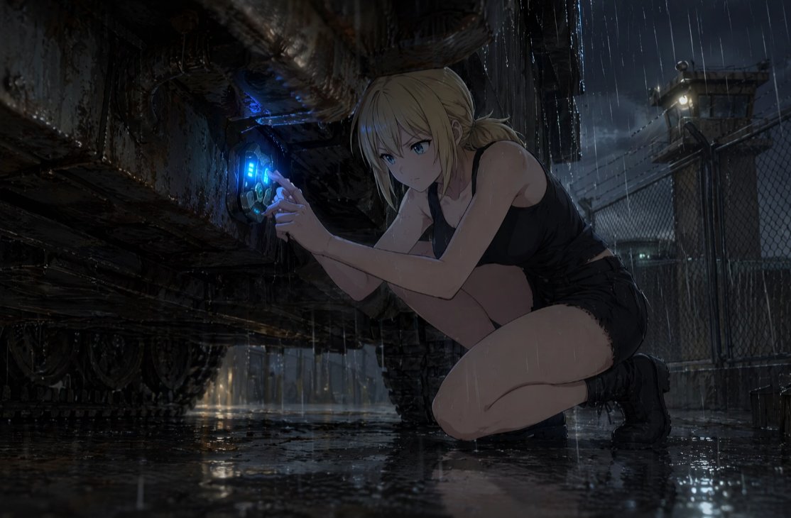 雨中科幻潜入场景