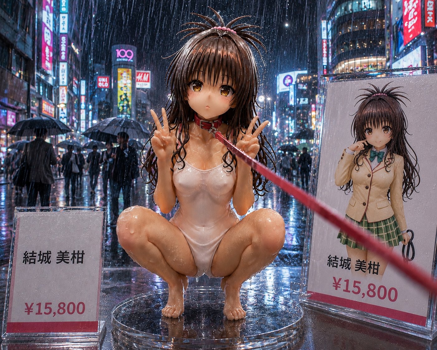 雨中东京动漫手办展示