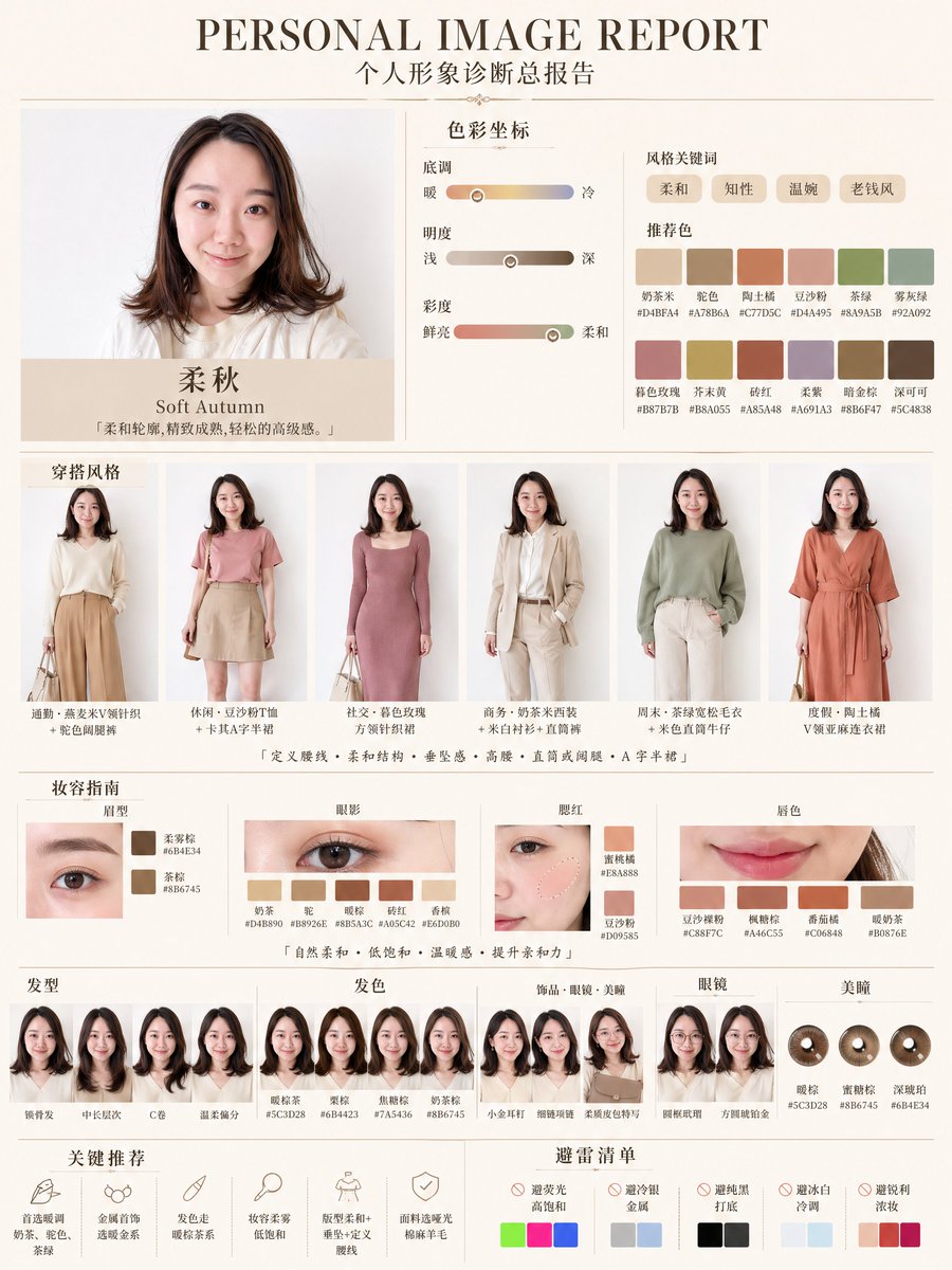 柔秋型人个人形象诊断报告