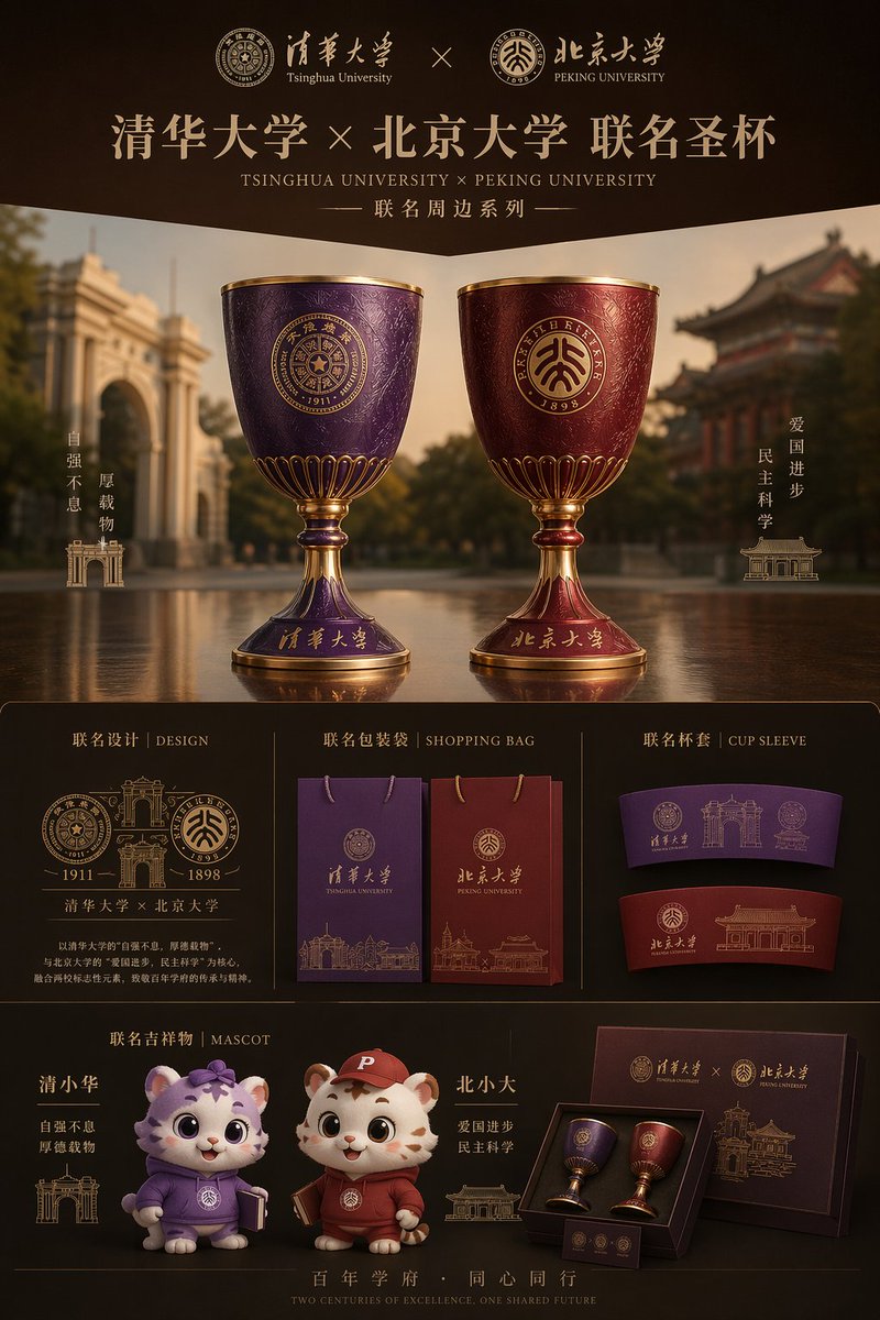 顶尖学府联名礼品海报