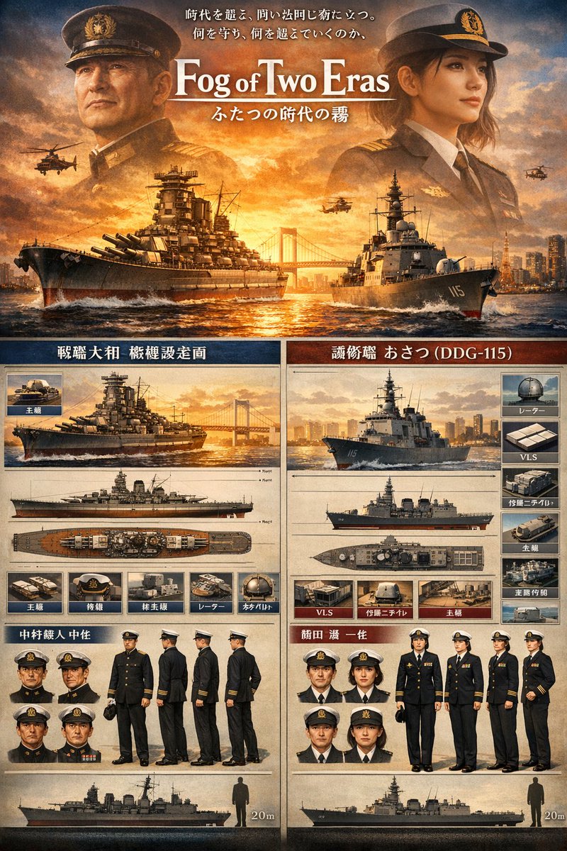 双时代海军对比海报