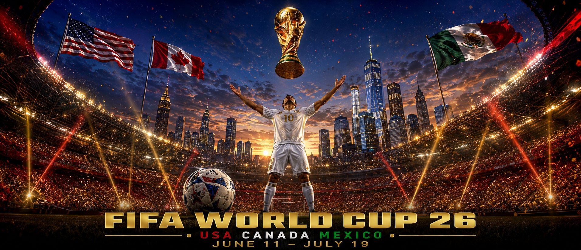 Cinematic World Cup 26 Stadium Poster