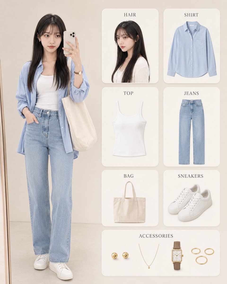 E-commerce Main Image - Korean Style Fashion Outfit Infographic 3