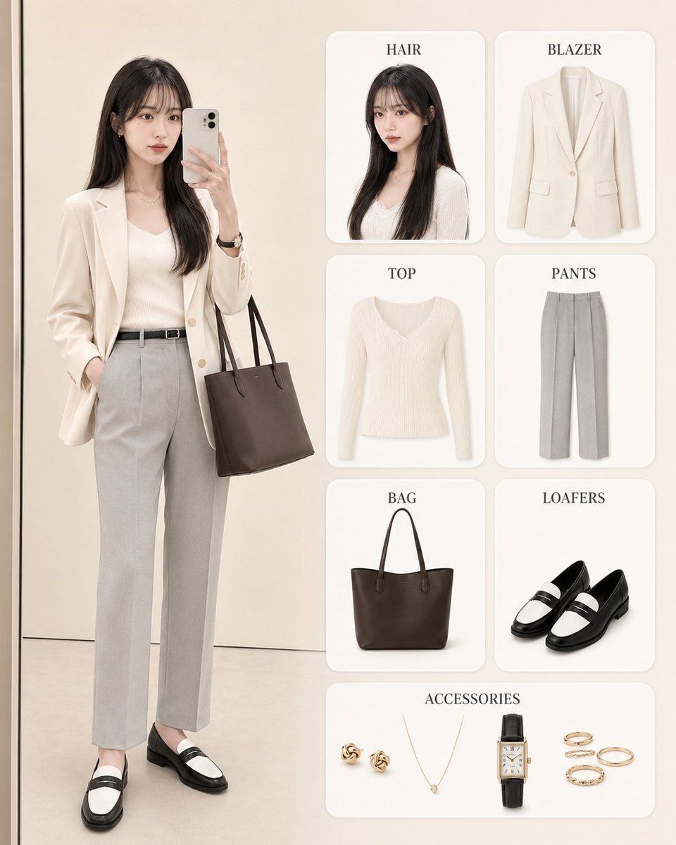 E-commerce Main Image - Korean Style Fashion Outfit Infographic example 4