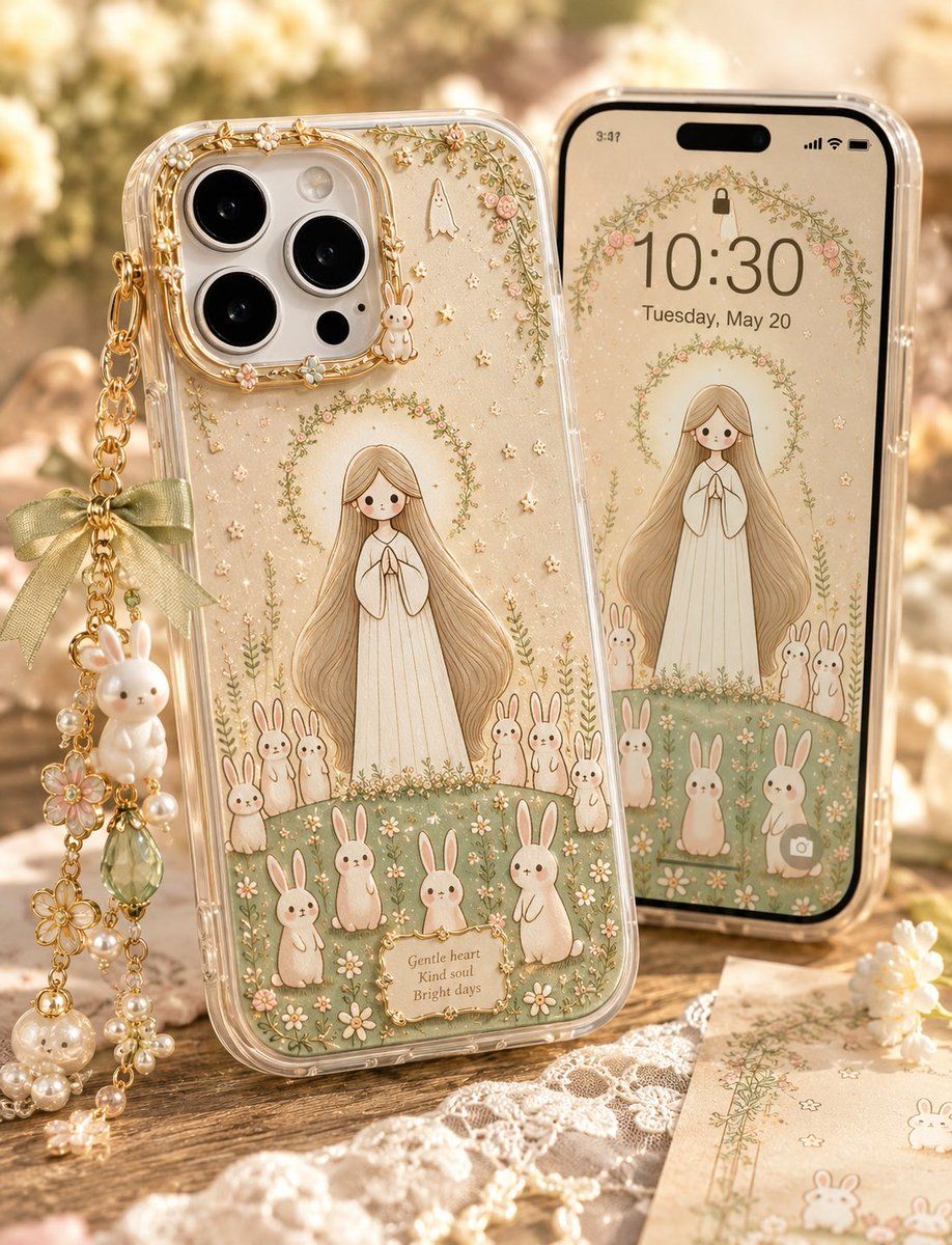 E-commerce Main Image - Kawaii Rabbit Smartphone Case Mockup