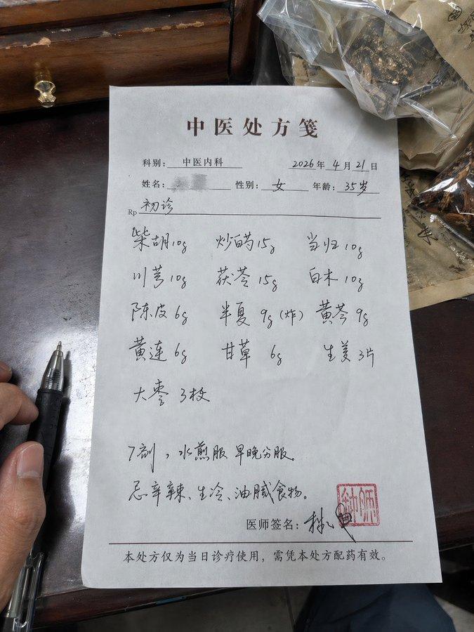 手写中西药方图片
