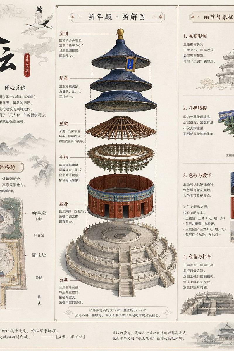 天坛古建拆解全图