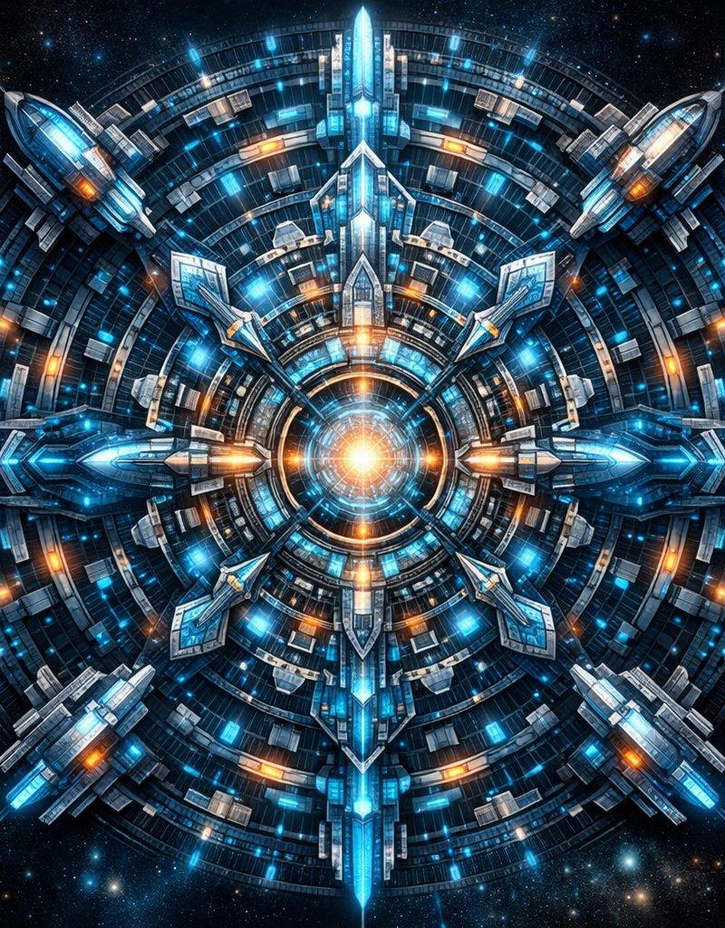 赛博朋克科幻曼荼罗