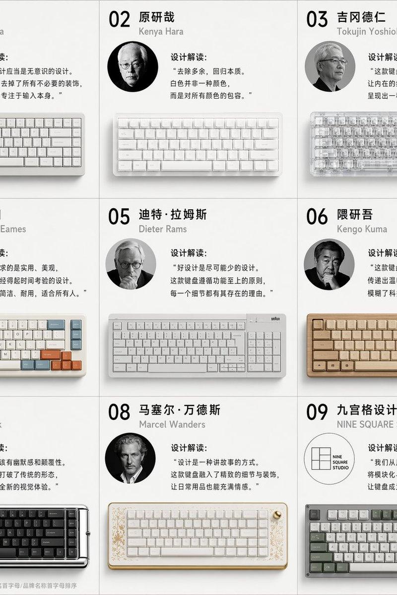 九位大师的机械键盘设计图鉴
