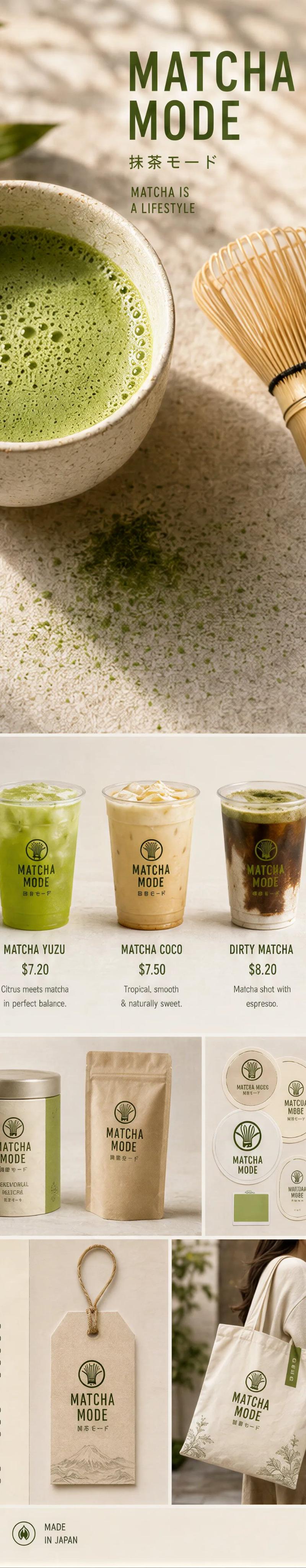 抹茶品牌触点系统视觉板