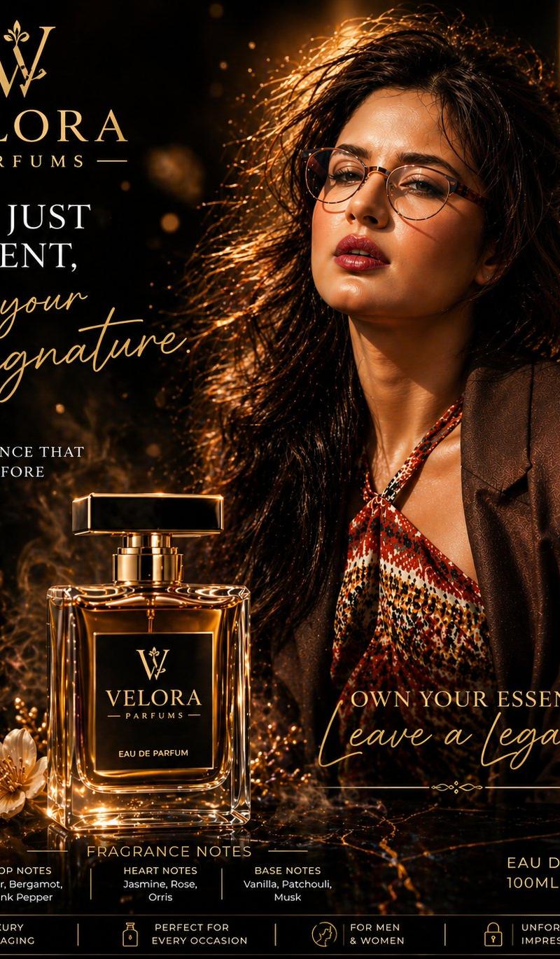 VELORA 奢华香水广告海报