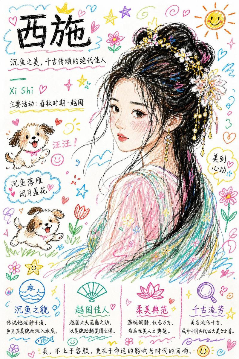 彩色潦草小狗线条风格重绘