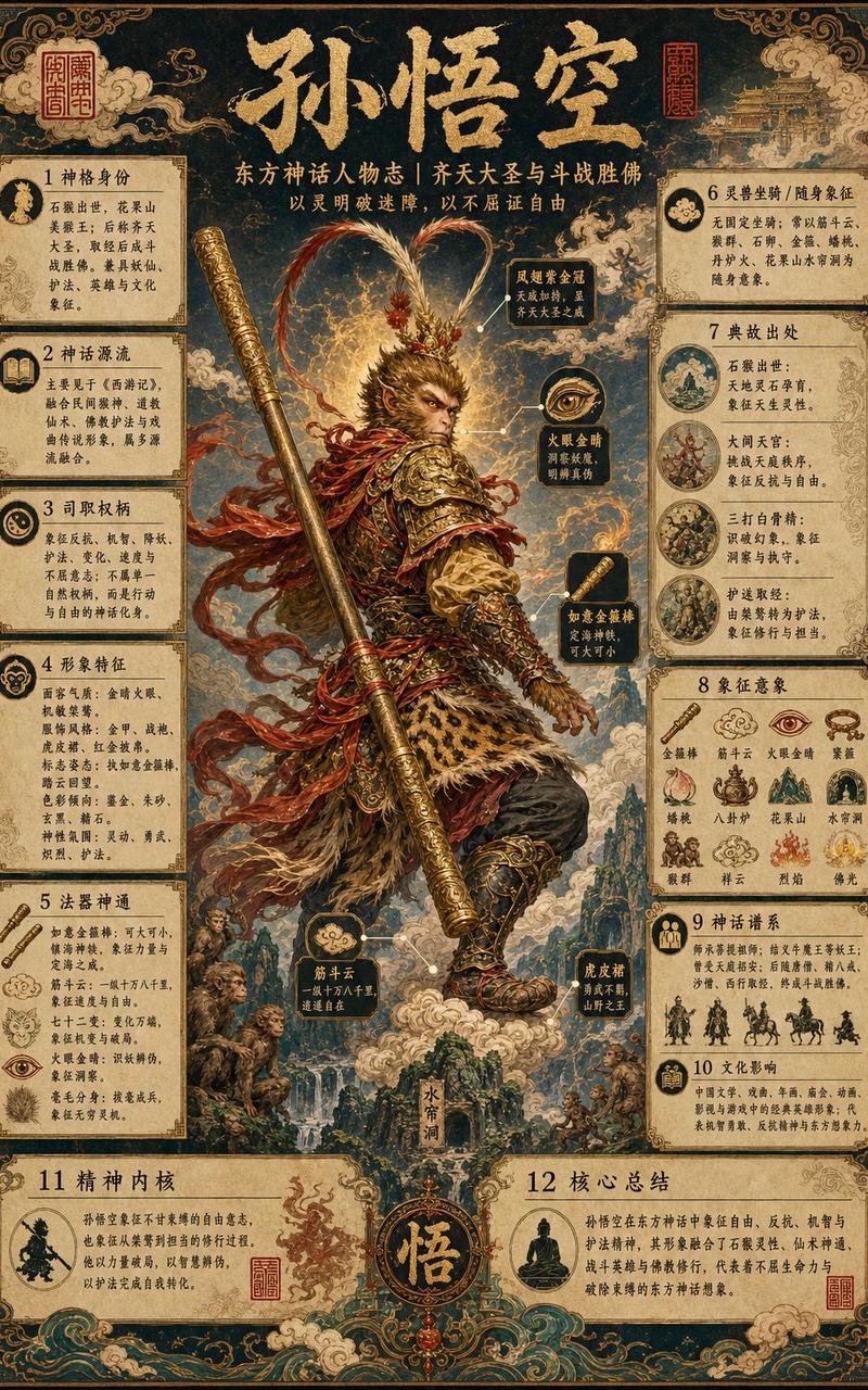 东方神话人物志百科海报