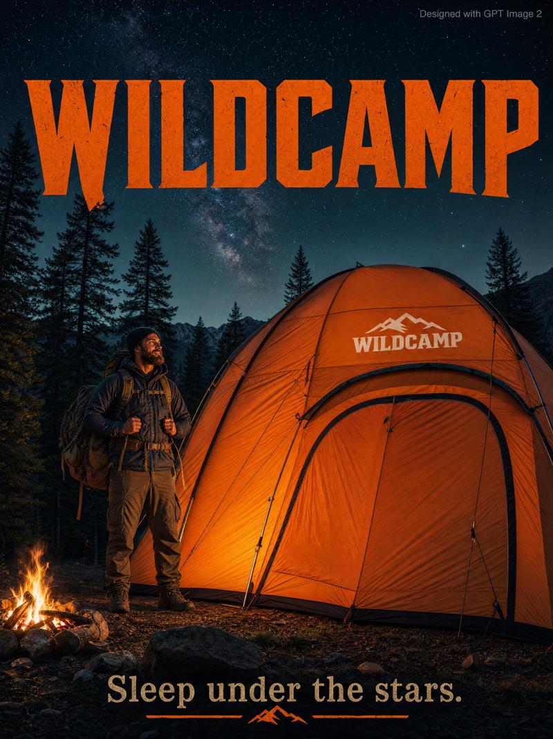 WILDCAMP 巨型帐篷广告海报