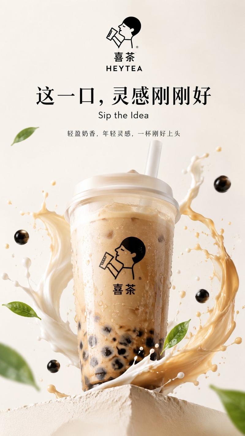 品牌奶茶 KV 概念海报