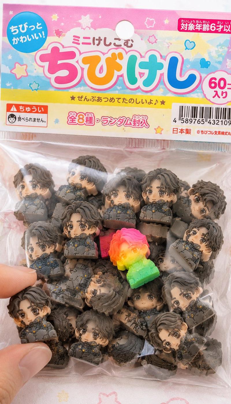 复古日系迷你橡皮商品包装