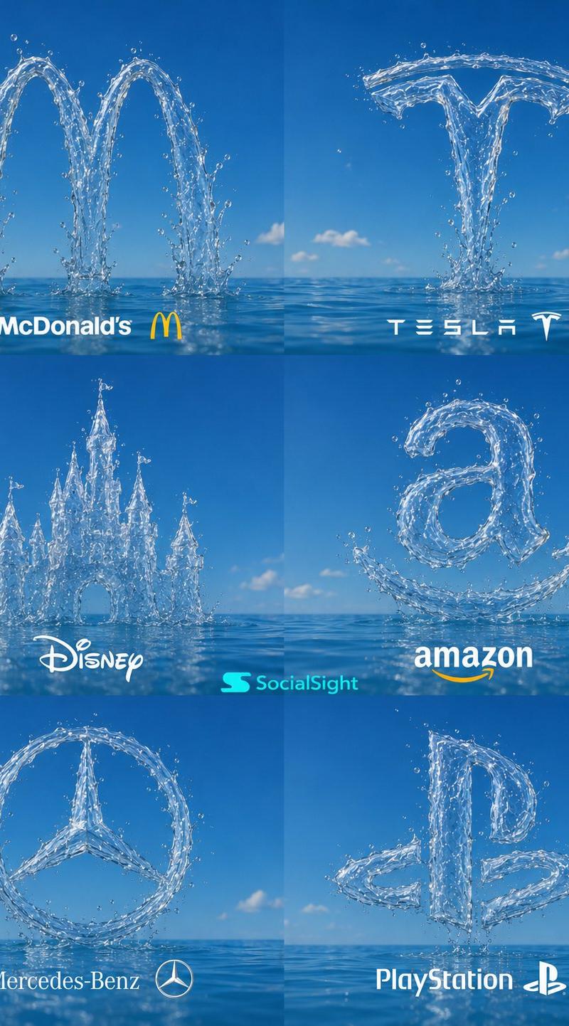 水雕品牌 Logo 六宫格