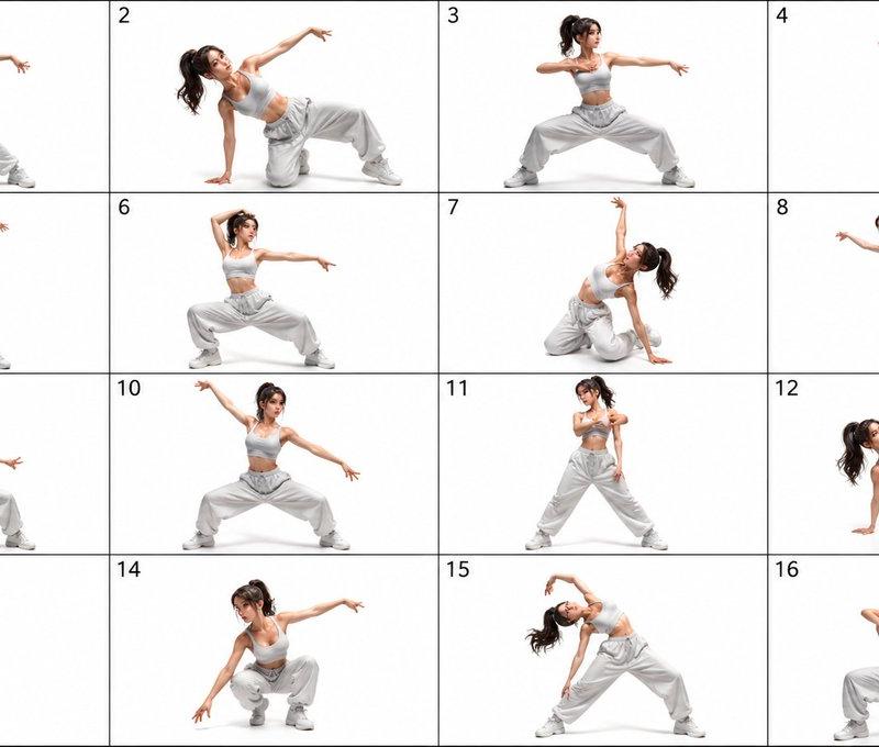 16-Pose Dance Reference Sheet