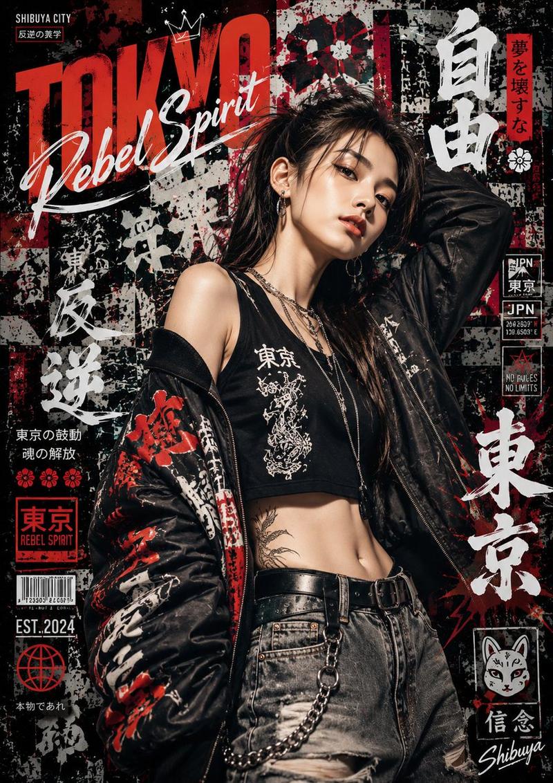 Japanese Graffiti Portrait