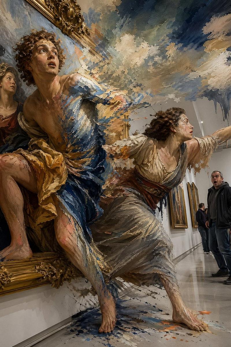 Surreal Baroque Painting Reality Fracture