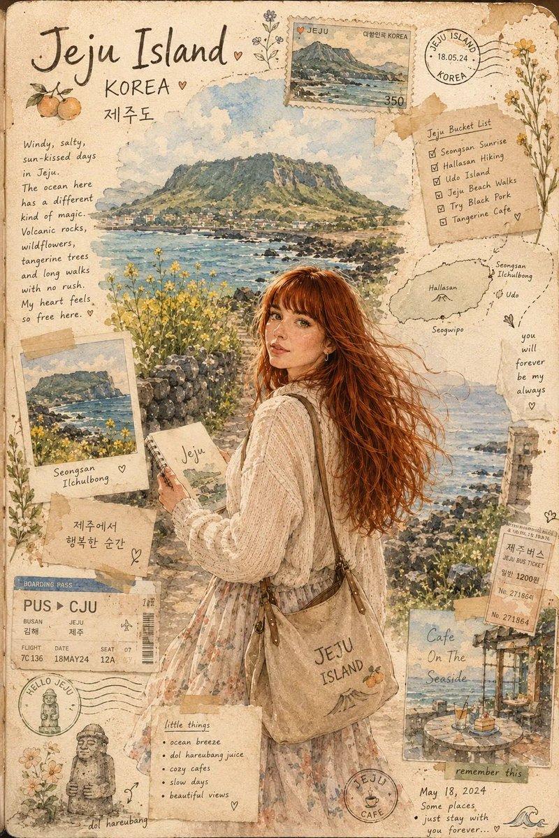 Busan Travel Journal Illustration