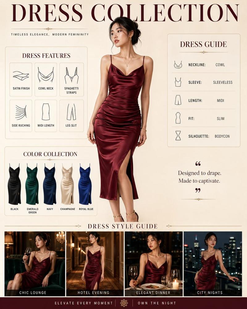 Fashion Dress Collection Infographic