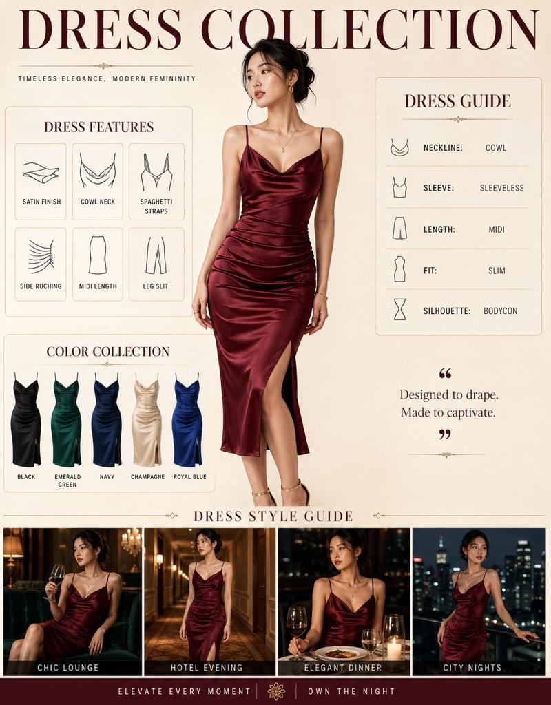 Fashion Dress Collection Infographic