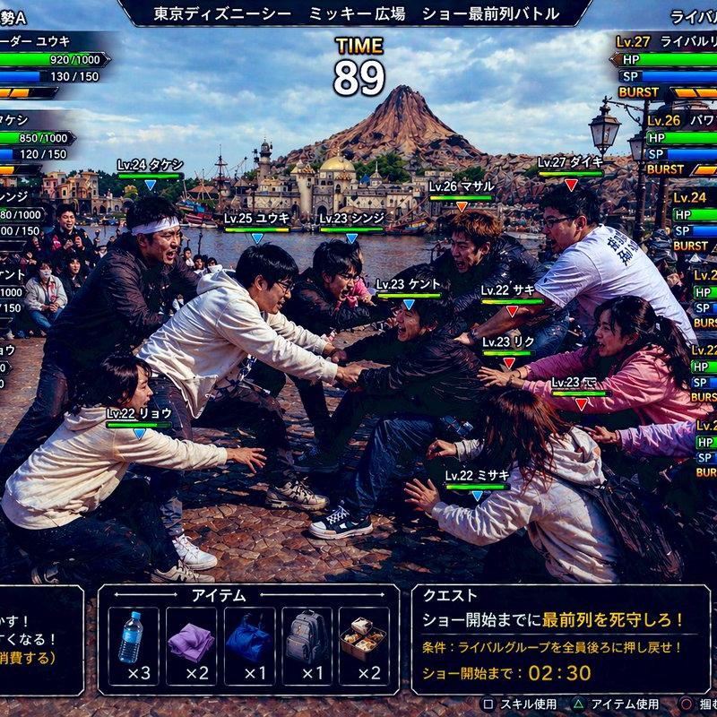 Tokyo DisneySea Front-Row Battle UI