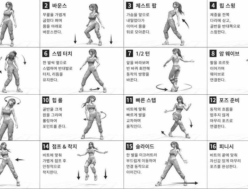 Dance Movement Reference Sheet