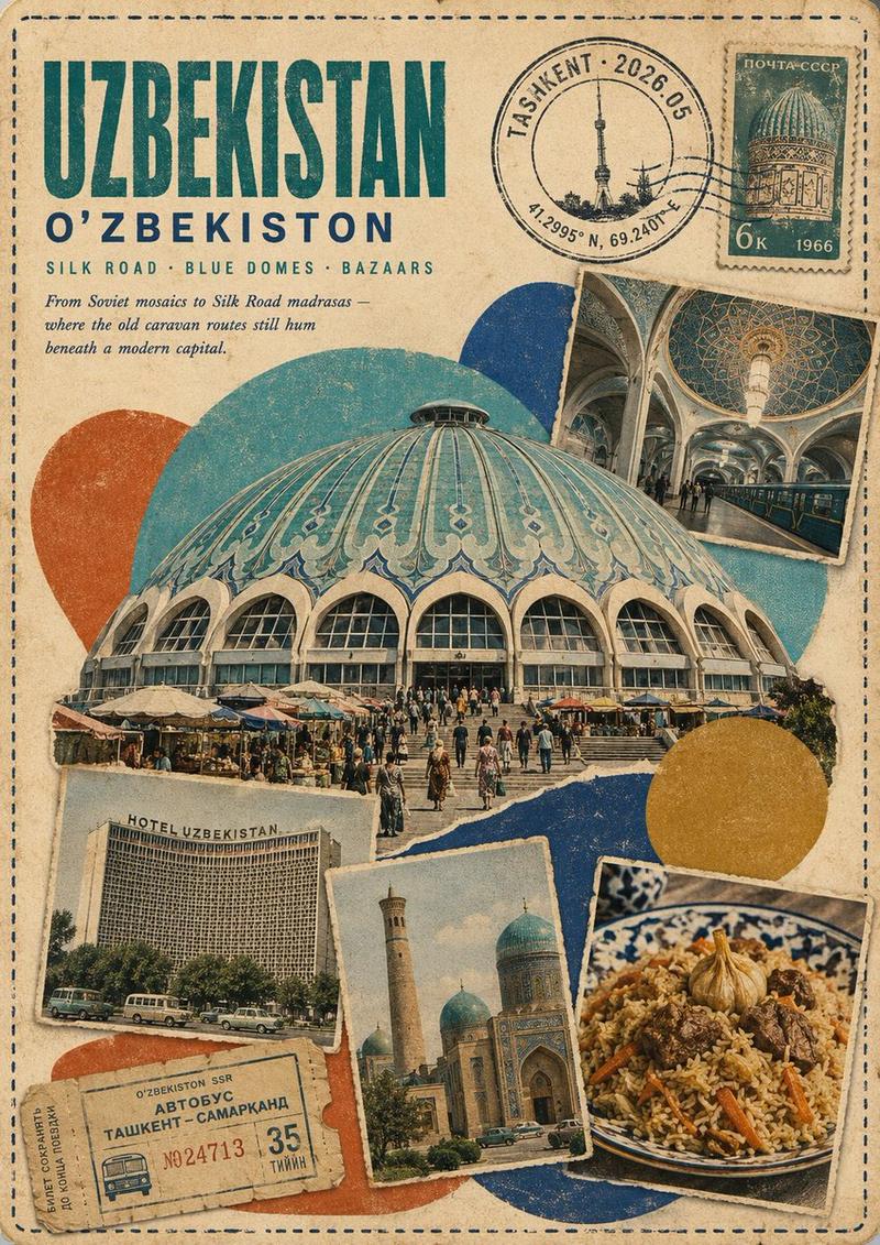 Vintage Travel Collage Poster