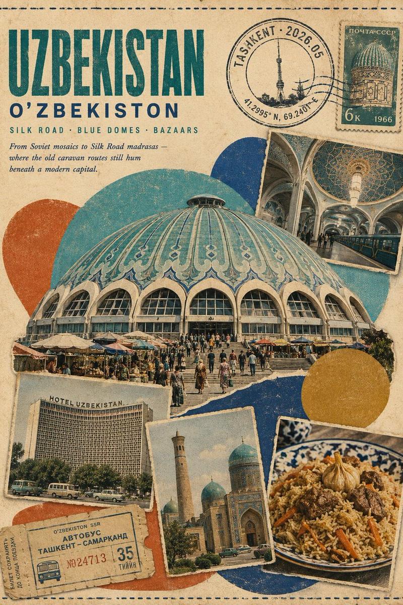 Vintage Travel Collage Poster