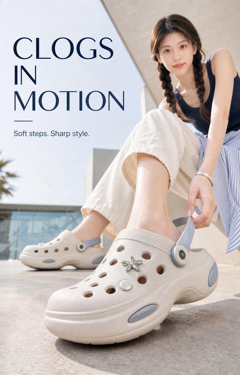 Foam Clogs Ad Poster