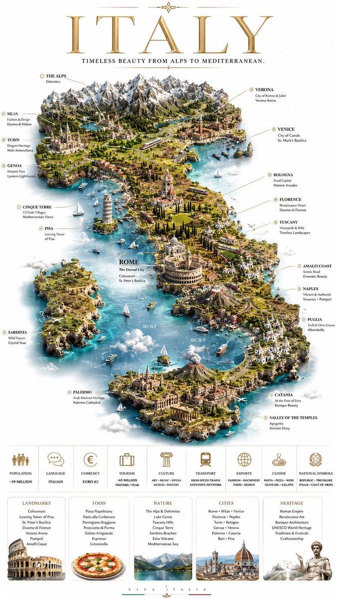 Floating Island Travel Poster