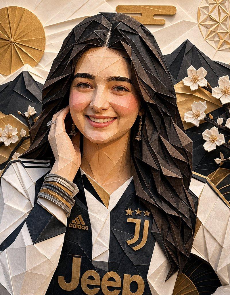 Origami Portrait Illustration