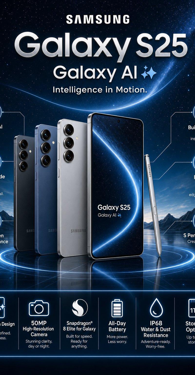 Samsung Galaxy S25 Infographic Poster