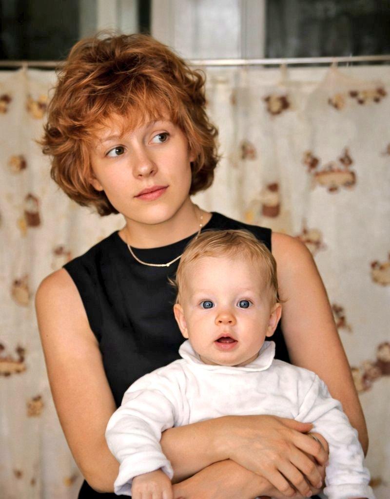 Restored Vintage Mother and Child Portrait