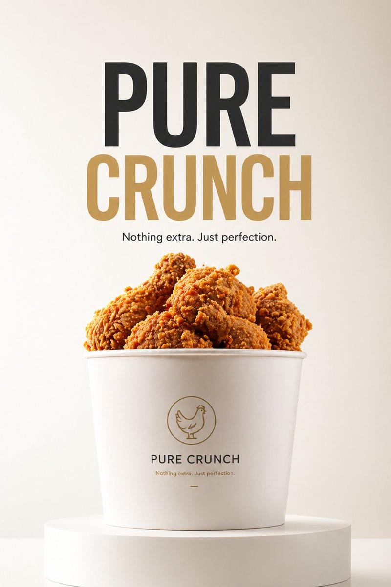 E-commerce Main Image - Minimalist Product Ad: PURE CRUNCH